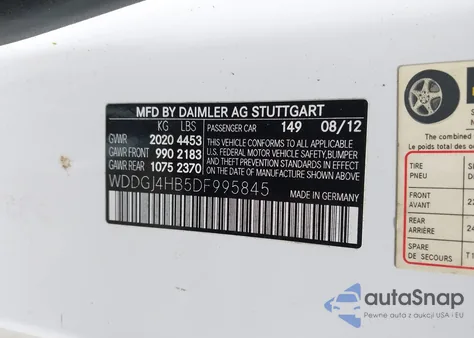 2013 Mercedes-Benz C 250 из США, поврежденный, VIN WDDGJ4HB5DF995845